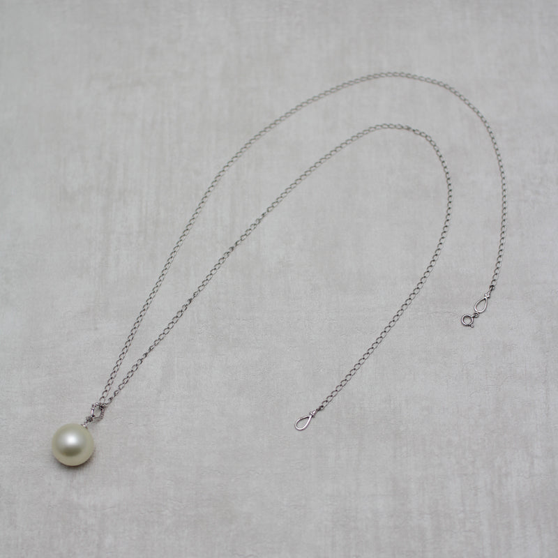 15mm 白蝶パール チェーンネックレス