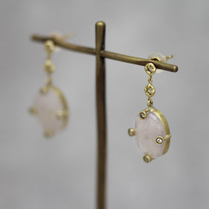 ピンクサファイア × ダイヤモンド　ピアス