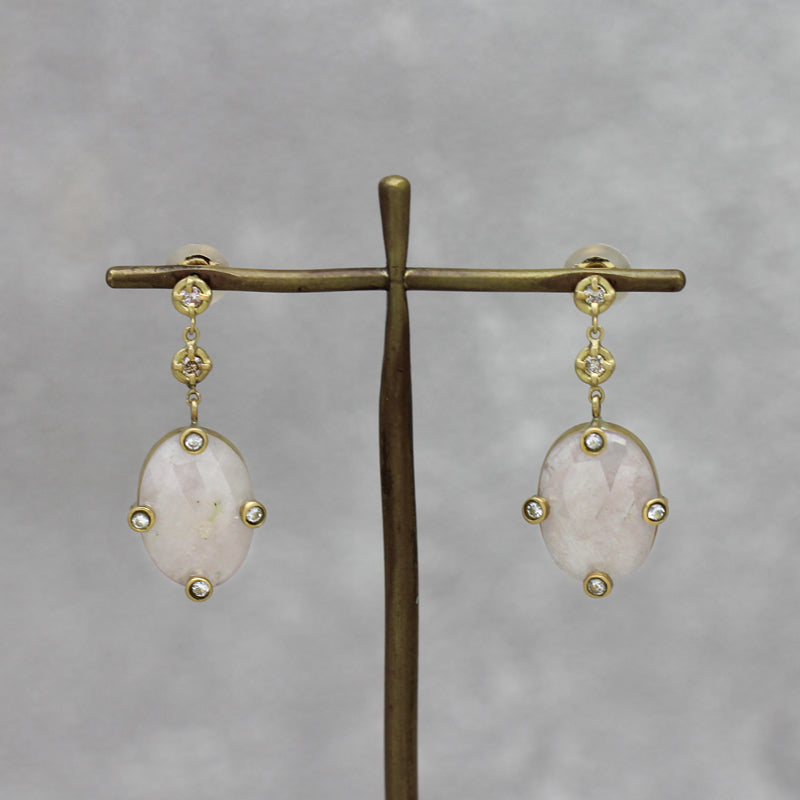 ピンクサファイア × ダイヤモンド　ピアス