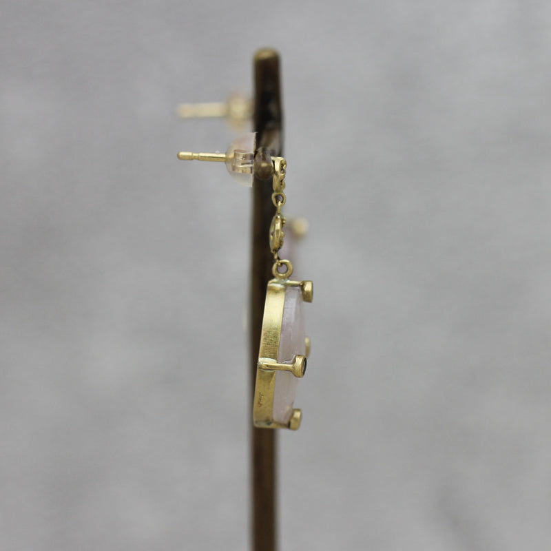 ピンクサファイア × ダイヤモンド　ピアス