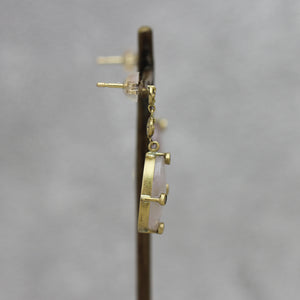ピンクサファイア × ダイヤモンド　ピアス