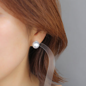 11mm 白蝶バロックパール ピアス