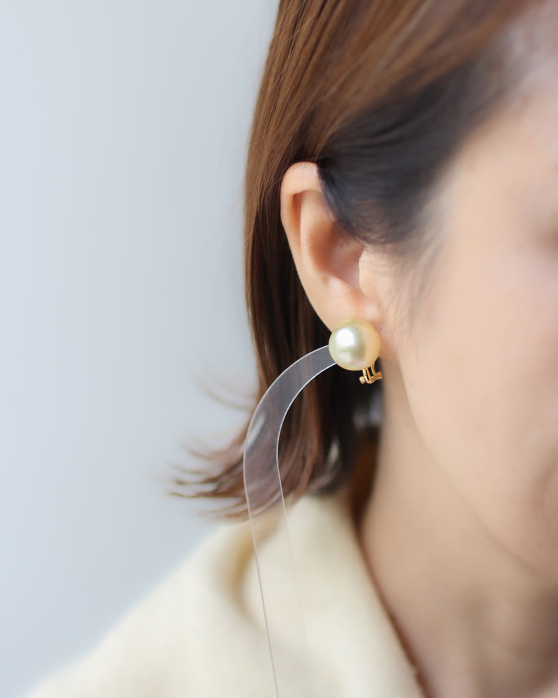 15mm 白蝶バロックパール ピアス