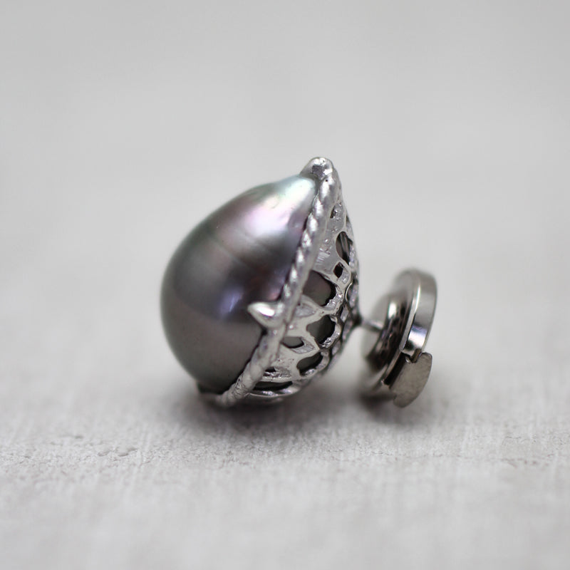 黒蝶バロックパール ブローチ