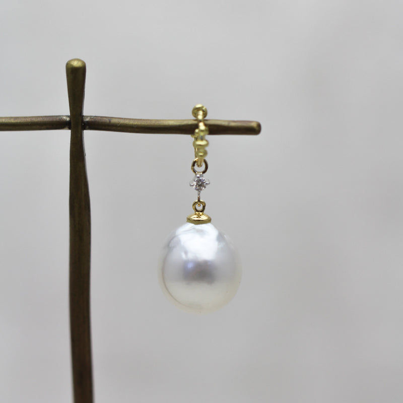 11mm 白蝶バロックパール ペンダントトップ