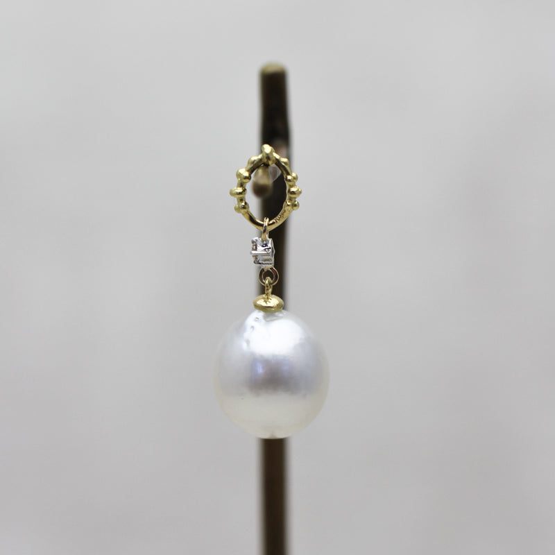 11mm 白蝶バロックパール ペンダントトップ