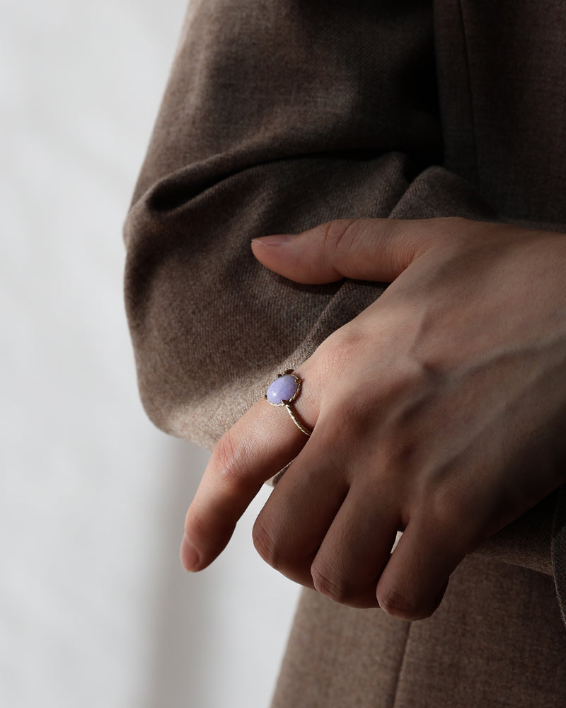 ラベンダー 翡翠 リング